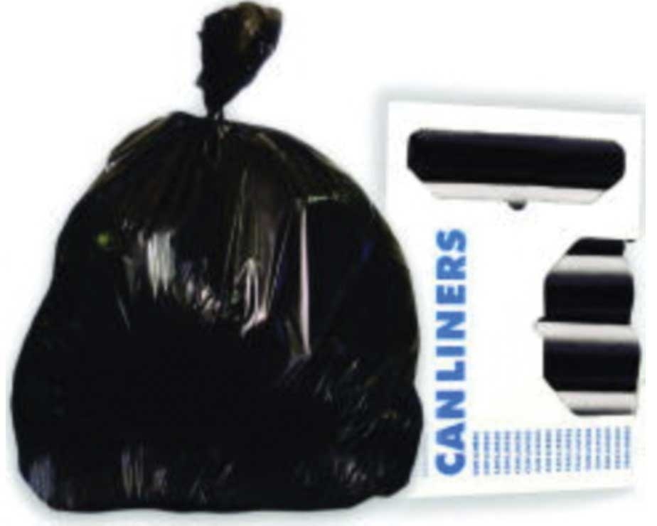JCL 1.5 Mil Low Density Polyethylene Black Star Seal Can Liner, 43 x 47 inch -- 100 per case