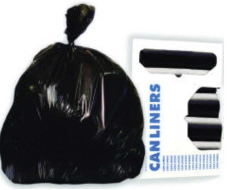 JCL 1.5 Mil Low Density Polyethylene Black Star Can Liner, 38 x 58 inch -- 100 per case
