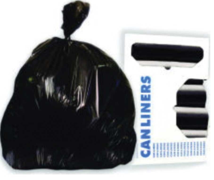JCL 2.0 Mil Low Density Polyethylene Black Star Seal Can Liner, 33 x 39 inch -- 100 per case
