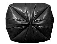 Jadcore Star Seal LDPE 1.0 mil Black Can Liner, 24 x 23 inch - 500 count per roll