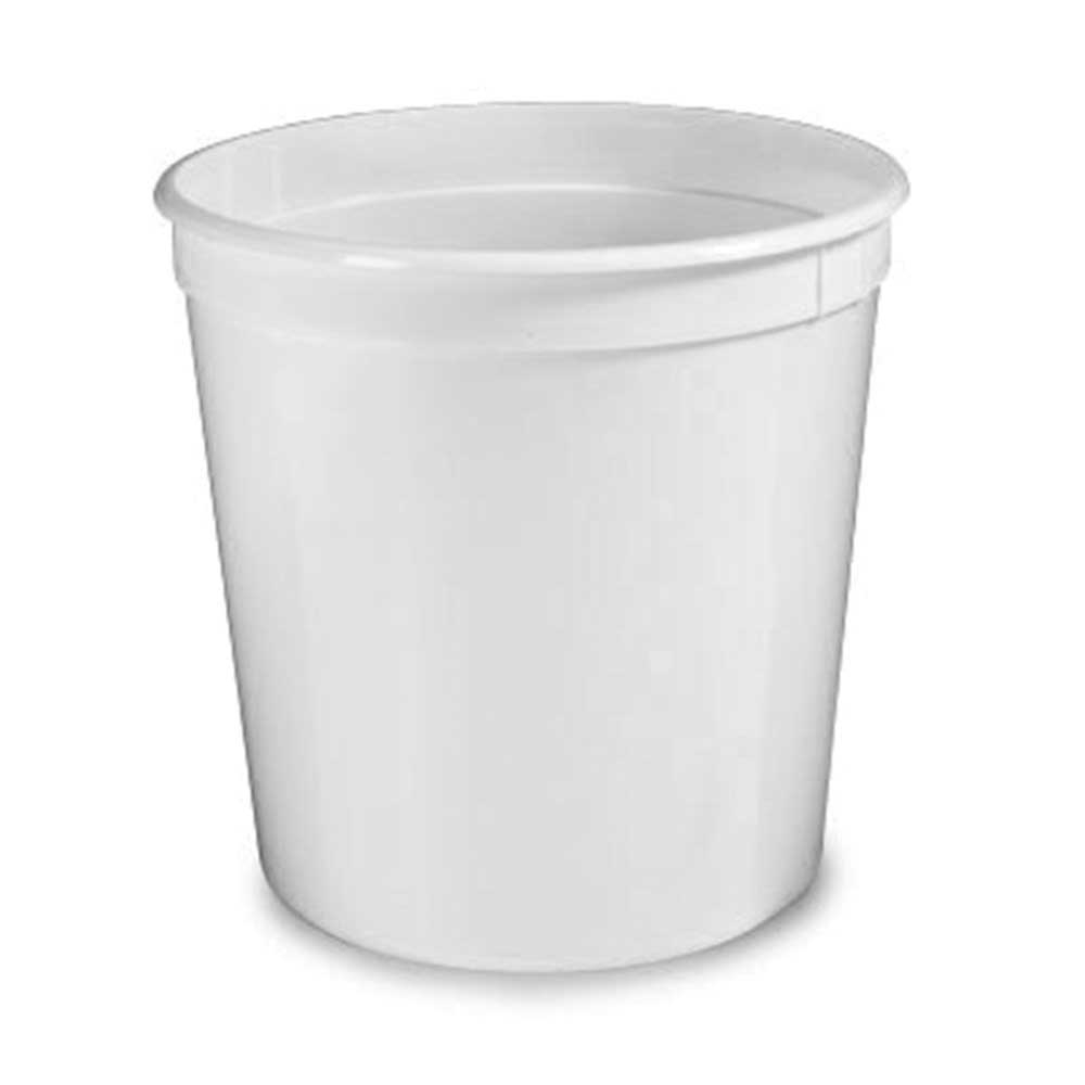 Berry Global White Translucent Polypropylene Round Container, 85 Ounce Capacity -- 200 per case