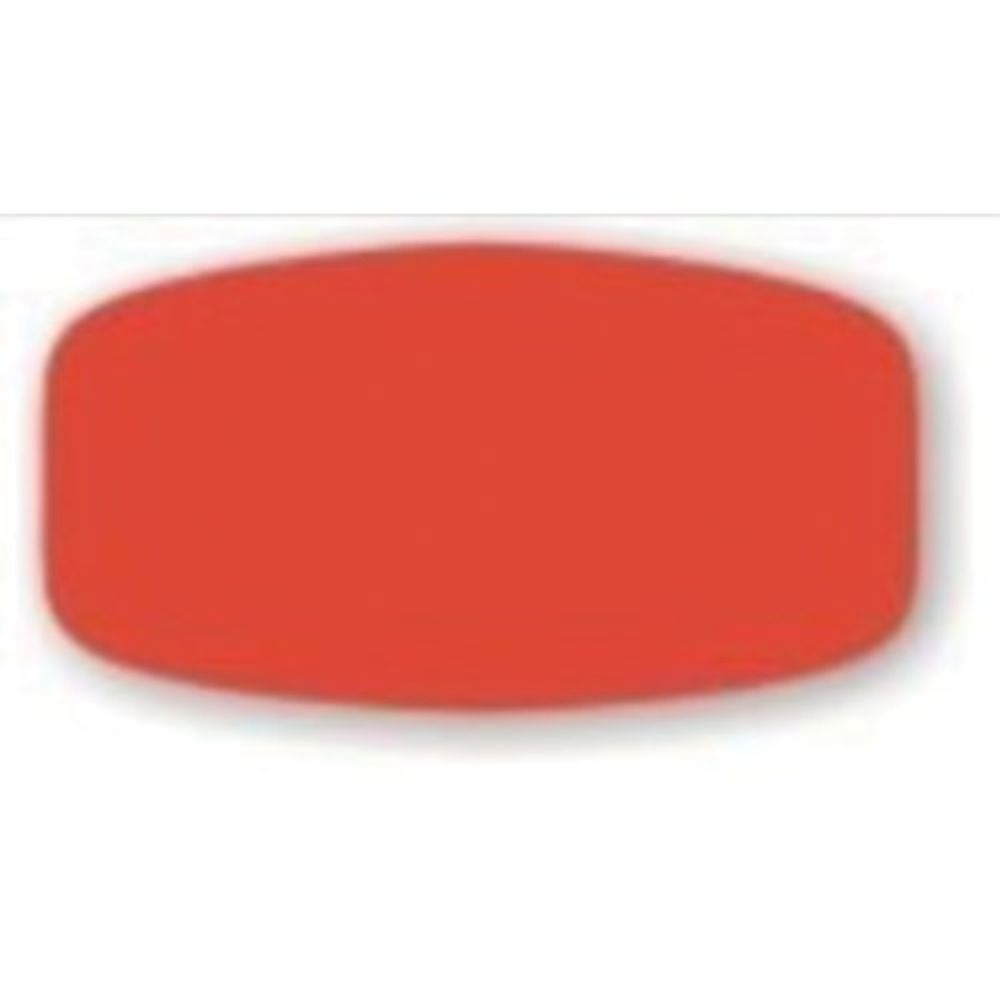 Bollin Label Systems Red/Glo Oval Blank Label, 0.625 x 1.25 inch -- 1000 per roll