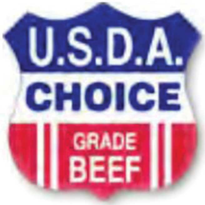 Bollin Label USDA Choice Grade Beef Shield Label, 1.5 inch -- 1000 per roll