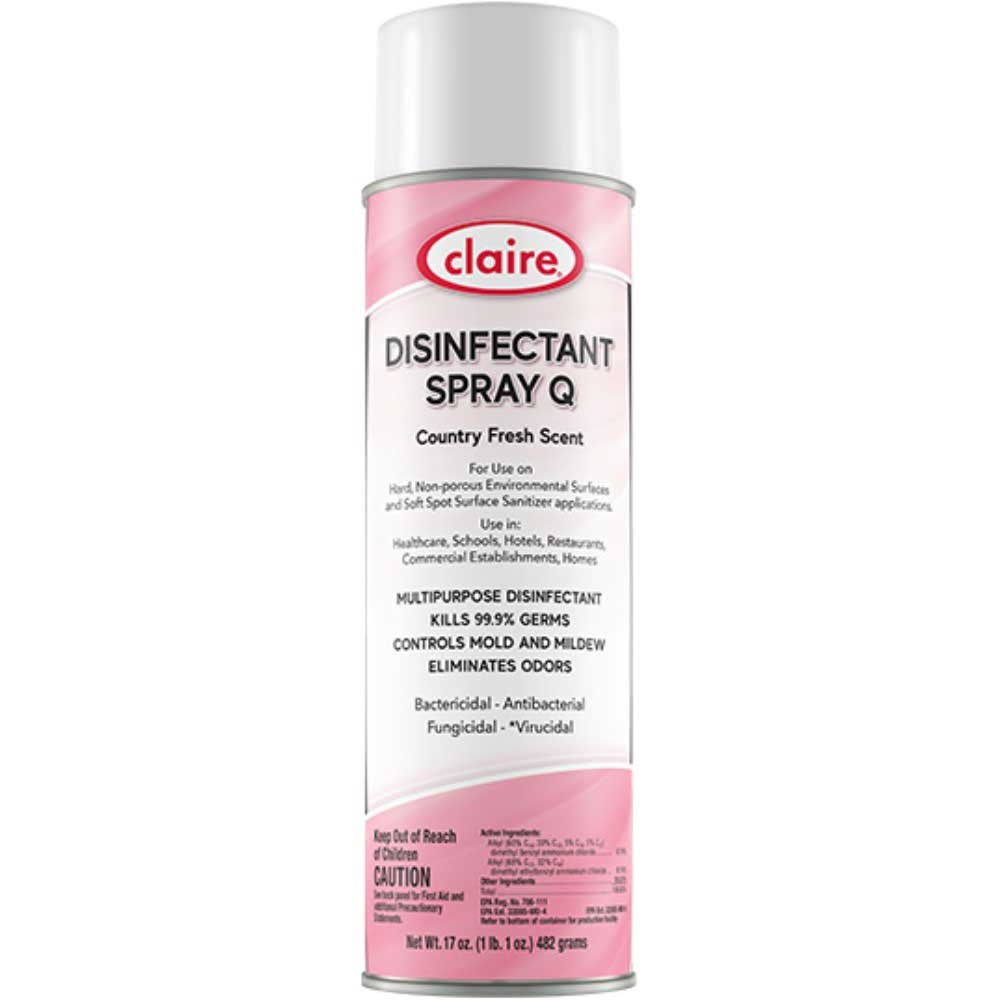 Claire Country Fresh Scent Disinfectant Q Spray, 17 Ounce -- 12 per case
