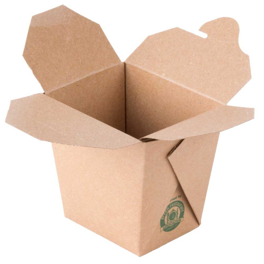 Westrock Fold-Pak Brown Paper Rectangular Microwavable Food Pail, 3.25 inch Height -- 450 per case