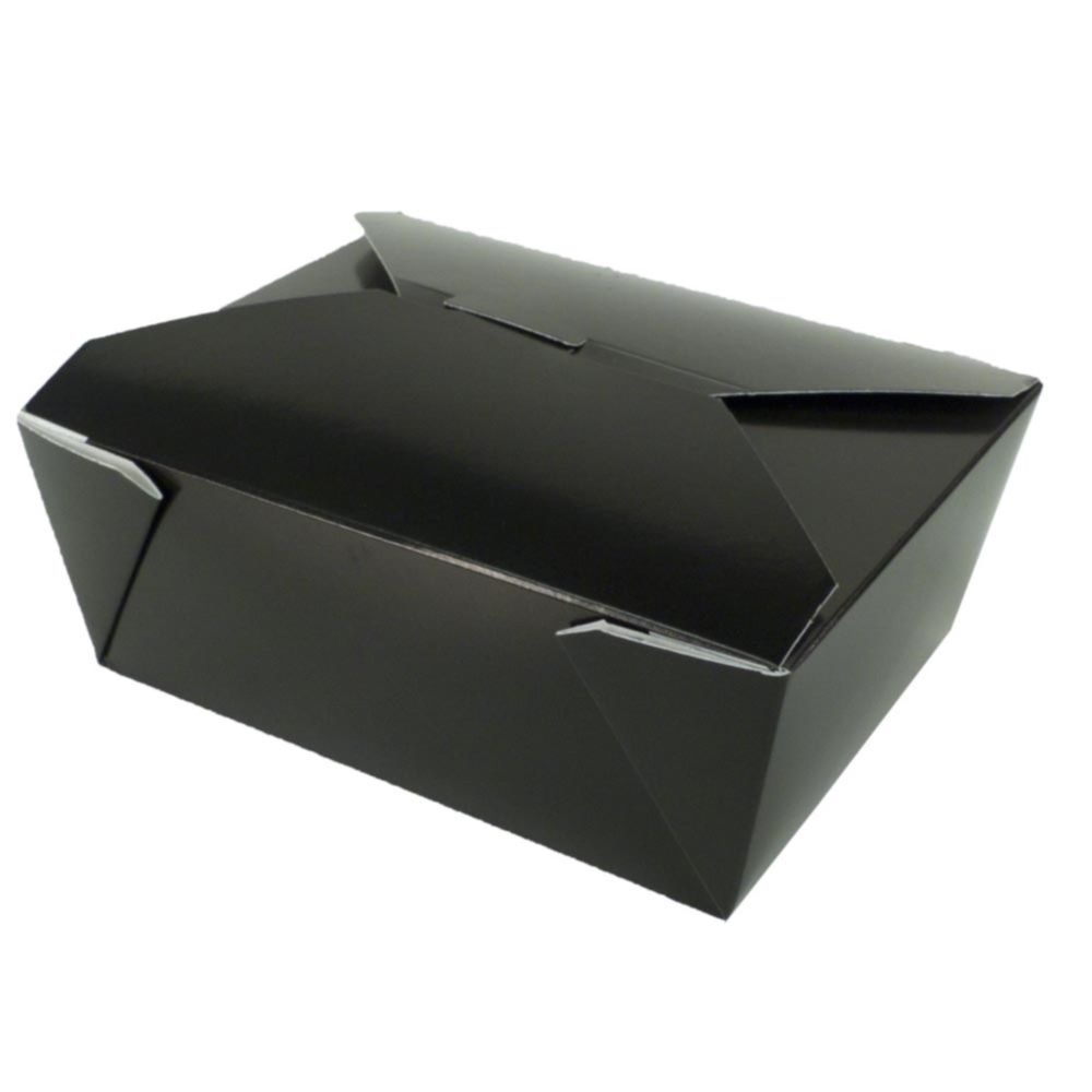 Bio Pak Black Food Container, 8 Pound Capacity -- 300 per case