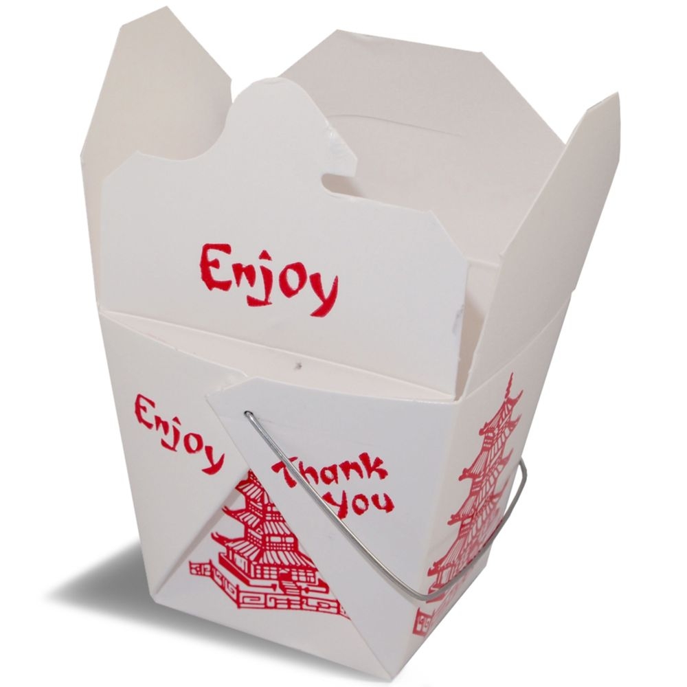 Fold-Pak White Paper Food Container, 32 Ounce Capacity -- 450 per case