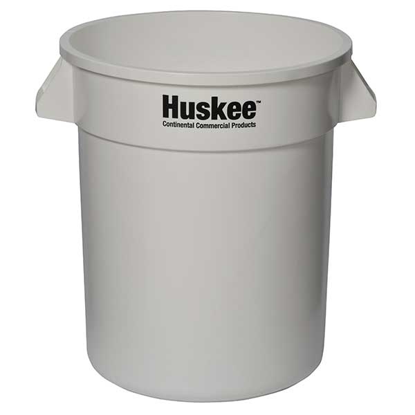 American Plastics White Heavy Duty Plastic Round Waste Receptacle without Lid, 20 Gallon -- 6 per case