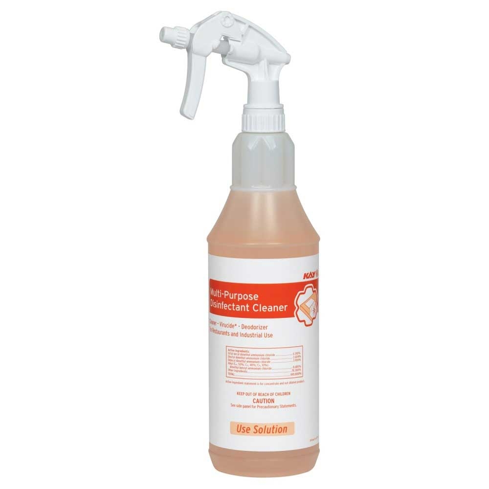 Ecolab Clear Polypropylene Multi Purpose Spray Bottle, 32 Ounce - 3 per pack