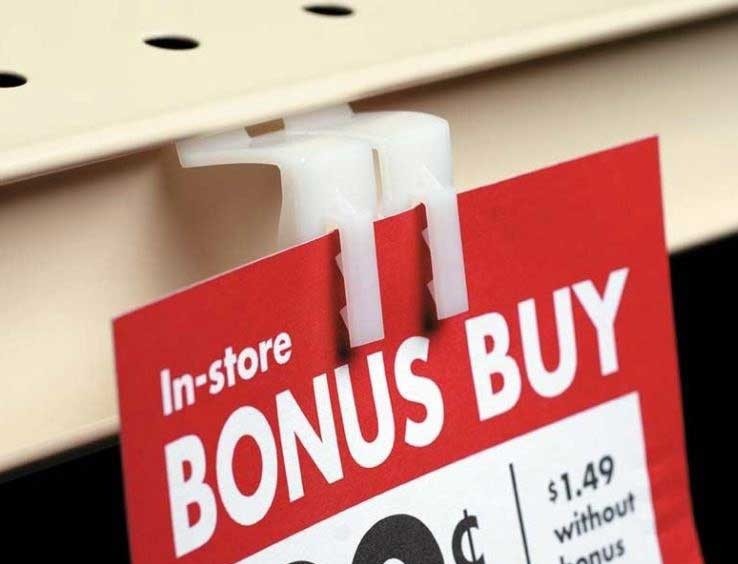 Siffron Double-Duty Shelf Channel Sign Holder -- 100 per case