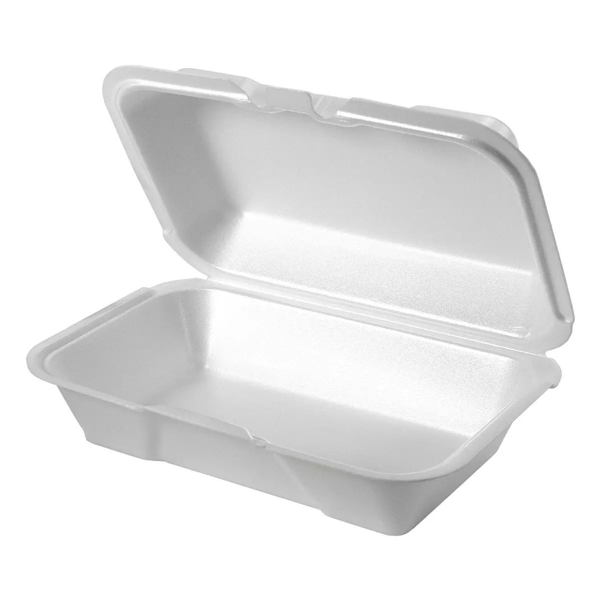Genpak White Foam Small Hinged Deep All-Purpose Container, 8.25 x 5.19 x 3 inch -- 500 per case.