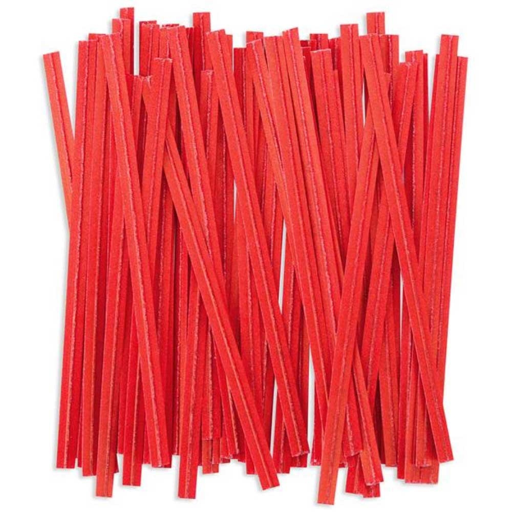 T and T Industries Red Twistem Paper, 3/16 x 4 inch - 2000 per box