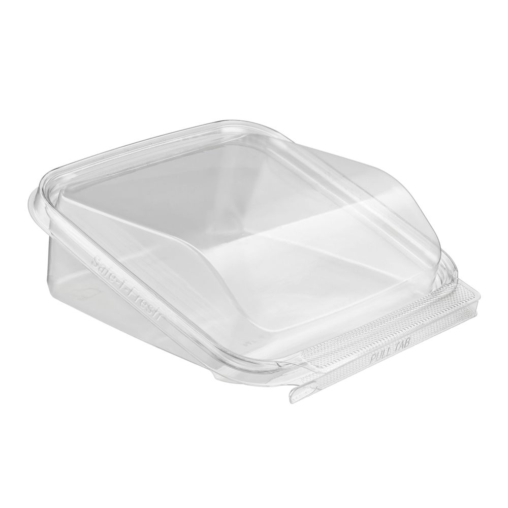 Safe-T-Fresh Clear PET Sandwich Wrap Sub Container, 5.25 x 5.188 x 2 inch -- 252 per case