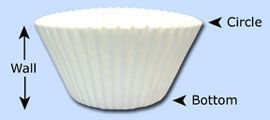 Paterson Paper 2.25 x 1.875 inch Wall Baking Cup, 6 inch -- 10000 per case.