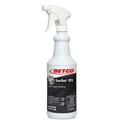 Betco Yellow Cleaner/Sanitizer/Deodorizer, 32 Ounce -- 12 per case