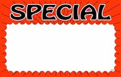 ID Images Fire Orange/Black Special 3.5 x 5.5 inch Sign Card - 100 per pack