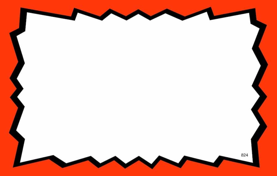 I D Images Fire Orange/Black Sign Card, 3.5 x 5.5 inch -- 100 per case