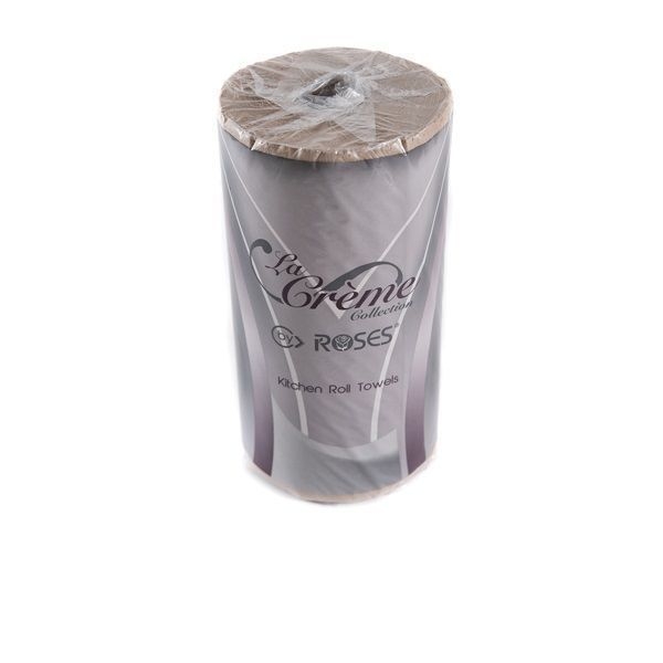 Roses La Creme Collection Natural Kitchen Roll Towel Sheet, 11 x 8.8 inch -- 12 per case.