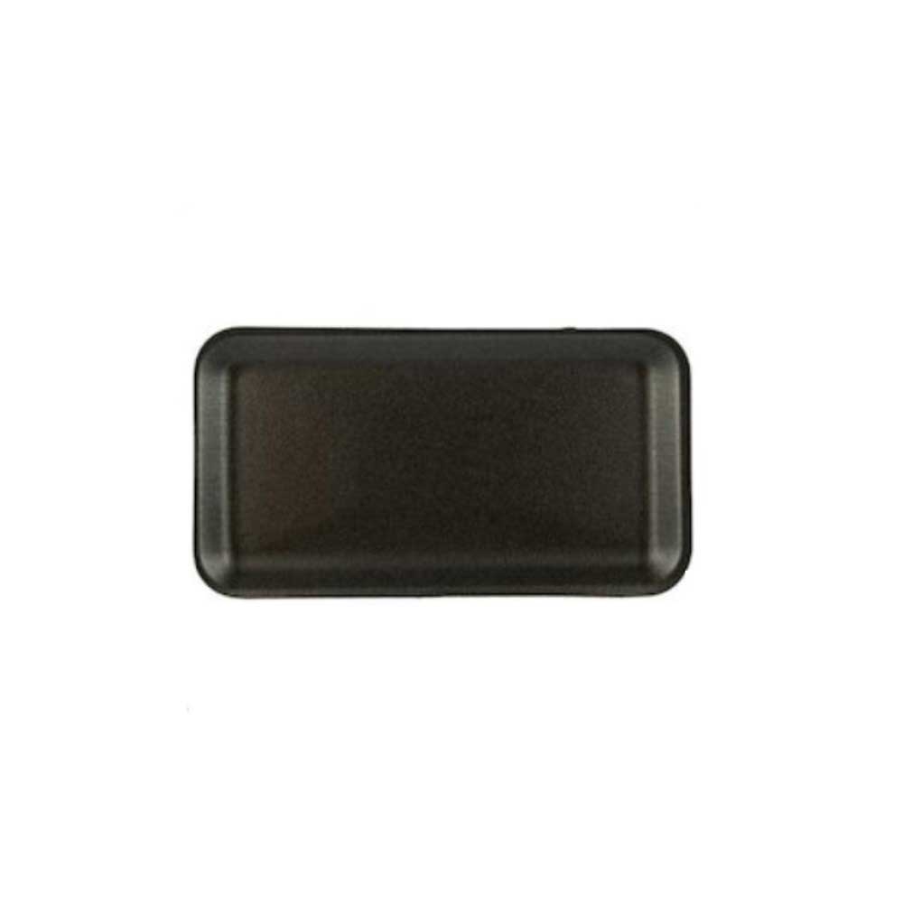 Dolco Packaging Black Heavy Expanded Polystyrene Foam Meat Tray, 10.75 x 5.75 x 0.65 inch -- 400 per case