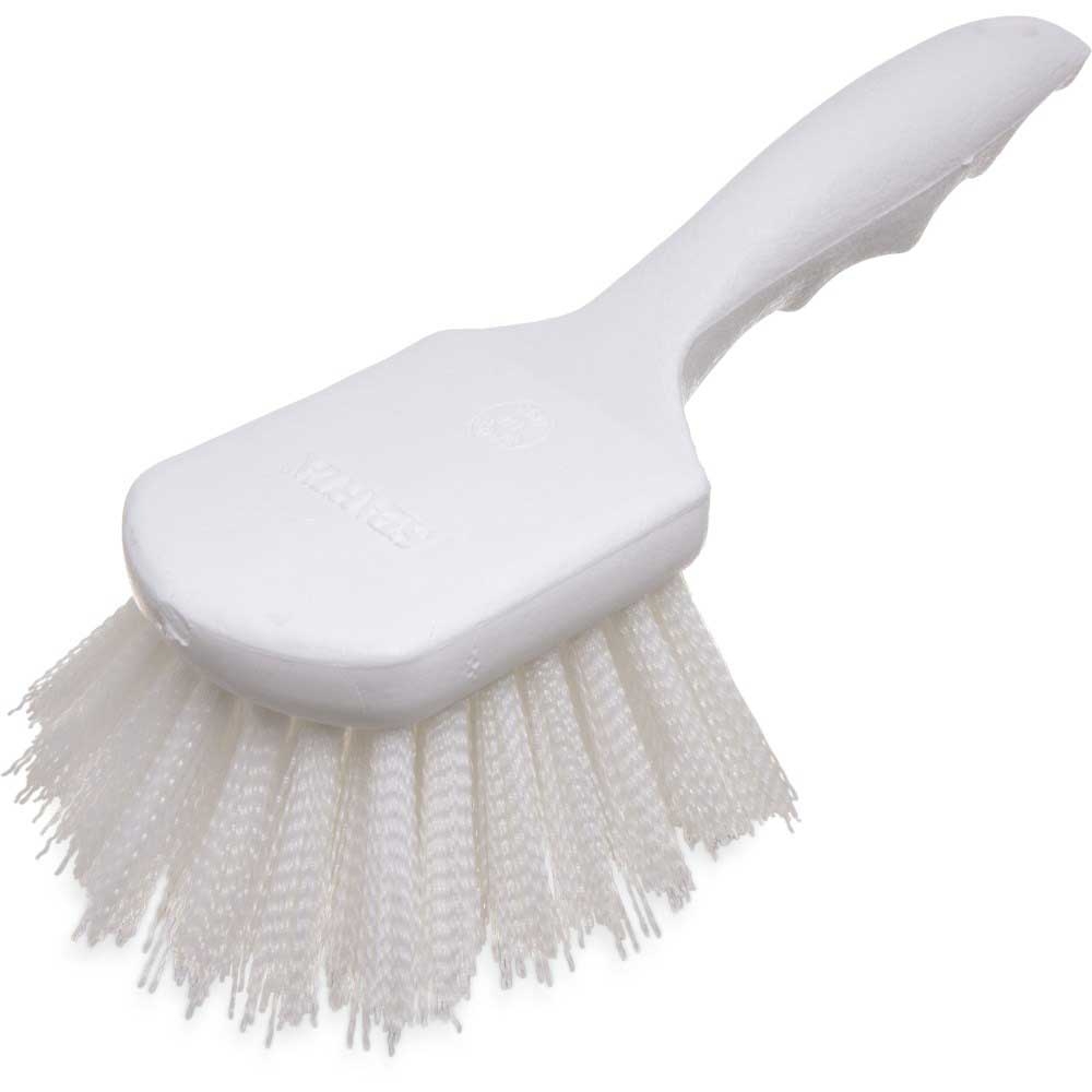 Sparta Polypropylene White Utility Scrub Brush with Polyester Bristles, 8 x 3 inch