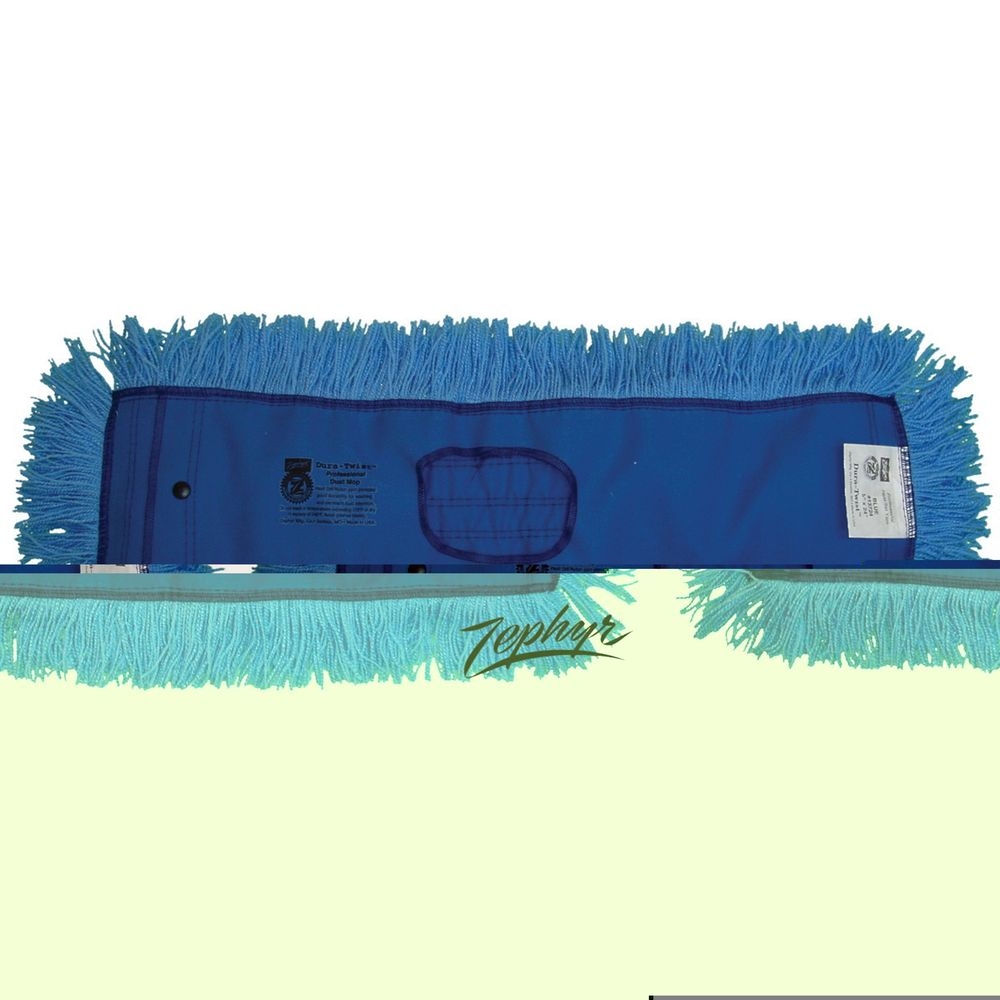 Dura-Twist Blue Polyester Synthetic Blend Cut End Side Load Dust Mop Head, 5 x 48 inch -- 6 per case