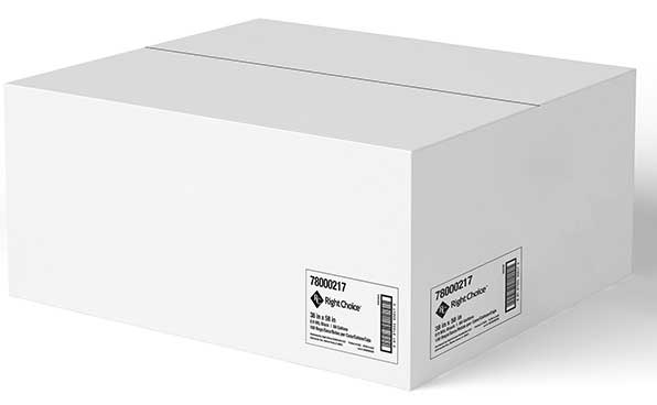 Right Choice Black 0.9 Mil LLDPE Coreless Can Liner Roll, 38 x 58 inch -- 100 per case