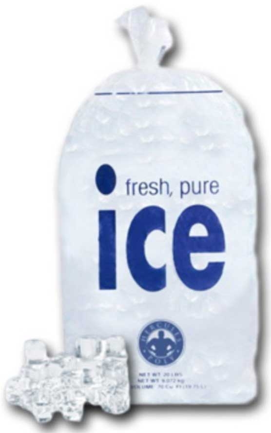 Hercules Poly LDPE 2.0 Mil Ice Bag, 12 x 20 inch -- 1000 per case