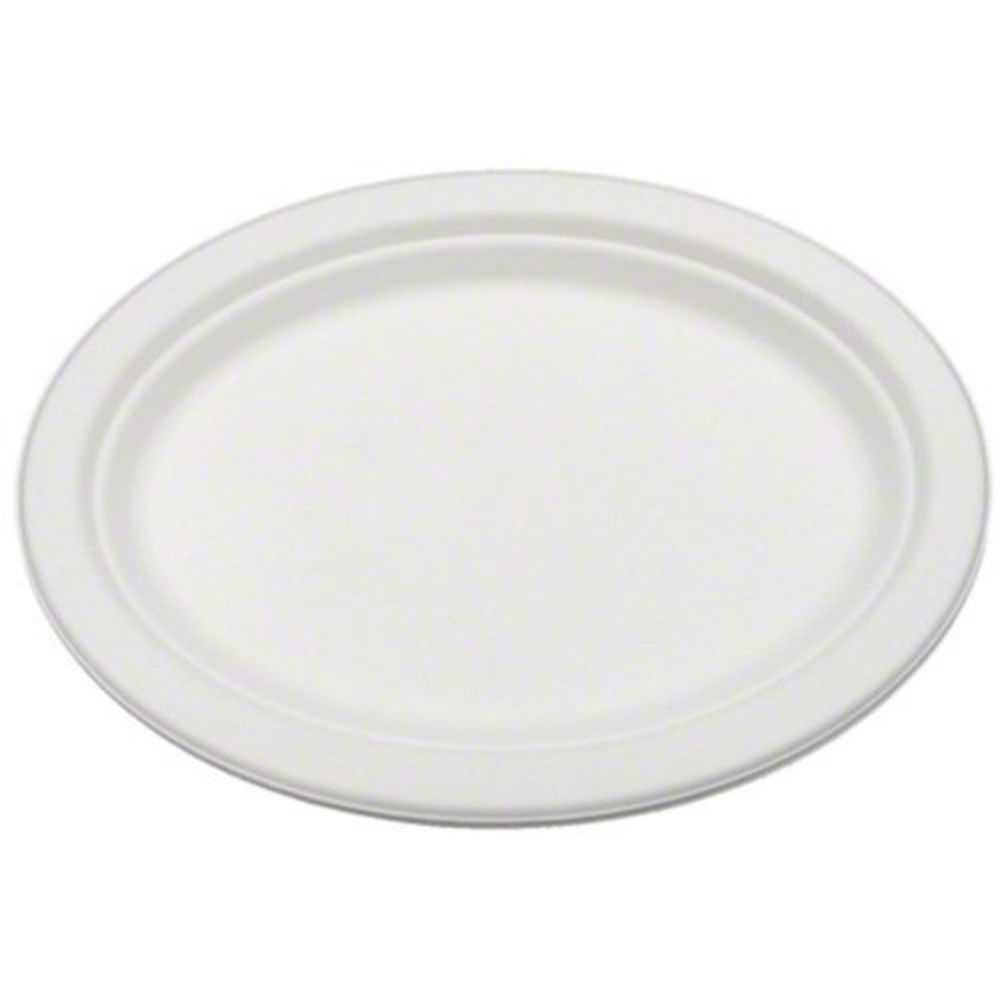 Bridge Gate Alliance Oval White Sugarcane Bagasse Platter -- 500 per case