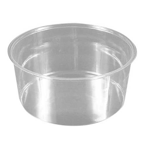 Panoramic Clear Polyethylene Faceted Tub, 144 Ounce Capacity -- 200 per case