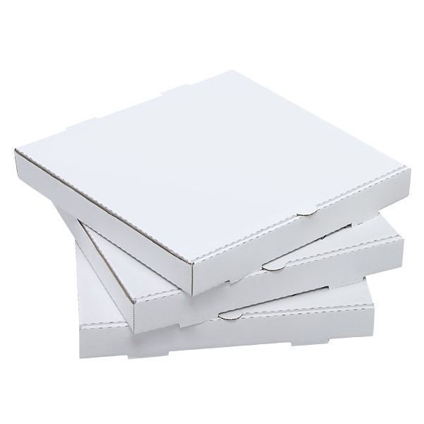 W Packaging White Kraft Paper B Flute Deep Pizza Box, 33.75 x 16.5 x 5.75 inch -- 50 per case.