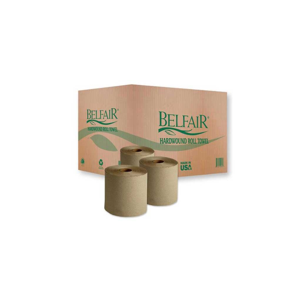 CT Commercial Paper Belfair Kraft 1 Ply Paper Towel, 8 inch Wide -- 12 per case
