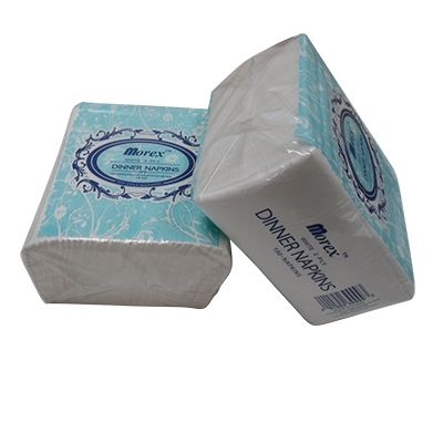 Teh Tung White Paper 2 Ply 1/8 Fold Sugarcane Dinner Napkin, 15 x 17 inch -- 3000 per case.