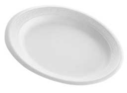 Reyma Expanded Polystyrene Foam Unlaminated 1 Compartment White Dinner Plate, 10.25 inch -- 500 per case