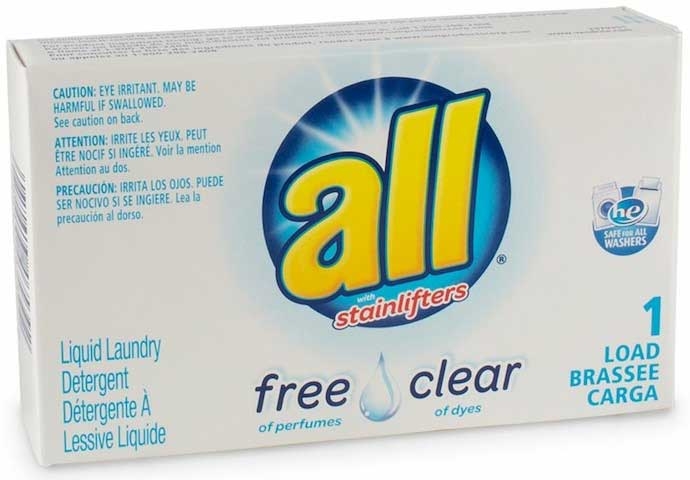 Sun Products All Free Clear Laundry Detergent Liquid, 2 Ounce -- 100 per case