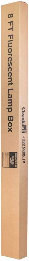 Clean Earth White Bulb Return Box with Liner, 8 Feet