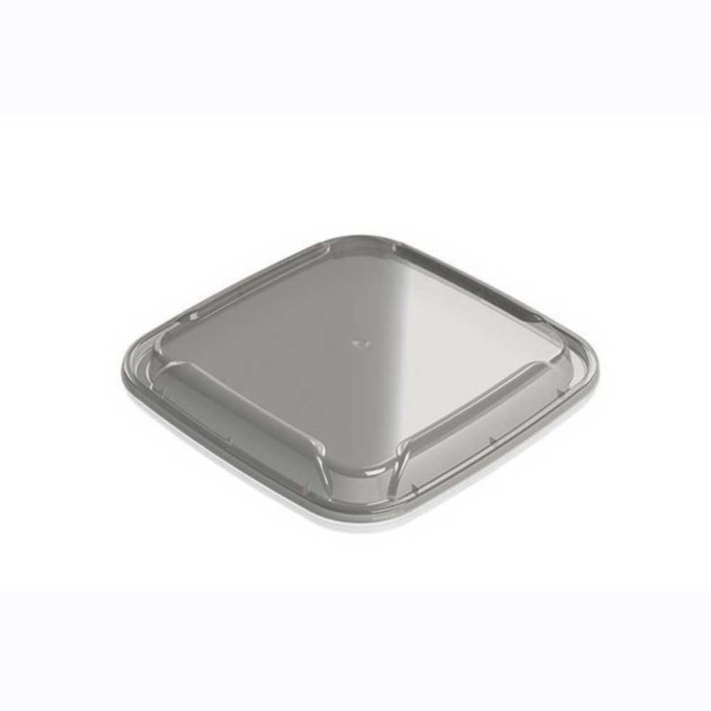 Aviva Plastics Clear Polypropylene Square Lid for 18 Ounce Container -- 240 per case