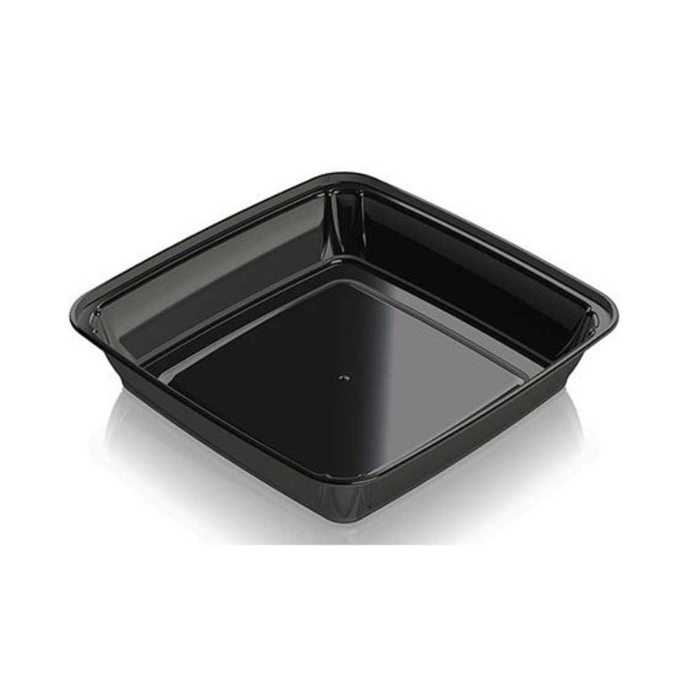 Aviva Plastics Black Polypropylene Square Container, 64 Ounce -- 200 per case