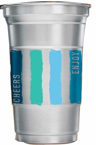 Ball Aluminum Everyday Logo Stocked Print Cup, 16 Ounce Capacity -- 600 per case