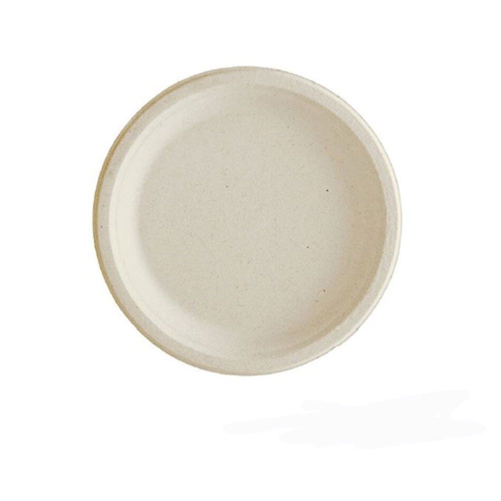 EcoSystems Kraft Round Formulated Molded Fiber Plate, 6 inch -- 1000 per case.