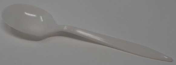 Greensaver White Polypropylene Medium Weight Soup Spoon - Bulk Pack, 6 inch -- 1000 per case