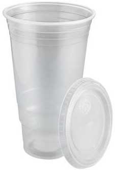 Reyma Polypropylene Clear Translucent Slot Lid for V32EU 32 Ounce Cup Lid -- 500 per case
