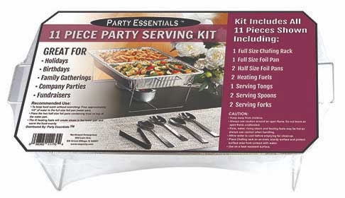 Northwest Enterprises Party Essentials 11-Piece Party Serving Kit with Wire Rack -- 6 per case