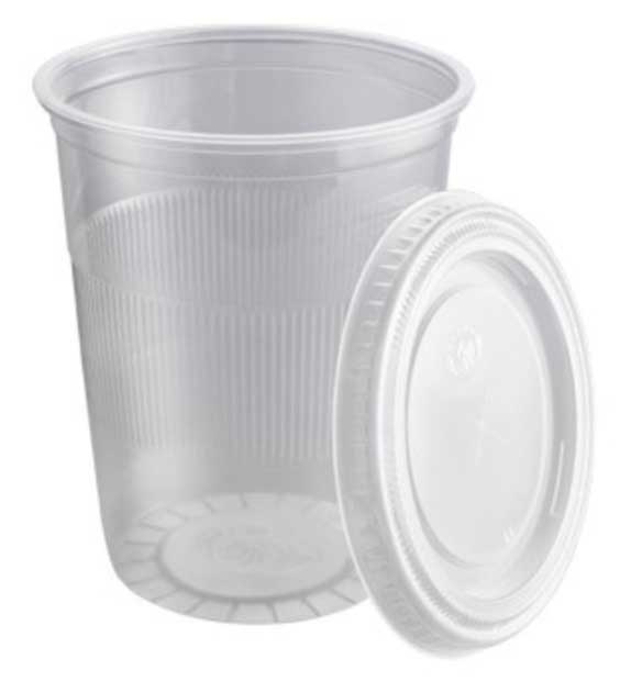 Reyma Polypropylene Clear Ribbed Wall Wide Cup, 16 Ounce -- 1000 per case