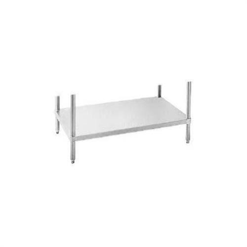 Mid and Undershelve with Stainless Steel Table, 36 x 36 inch.