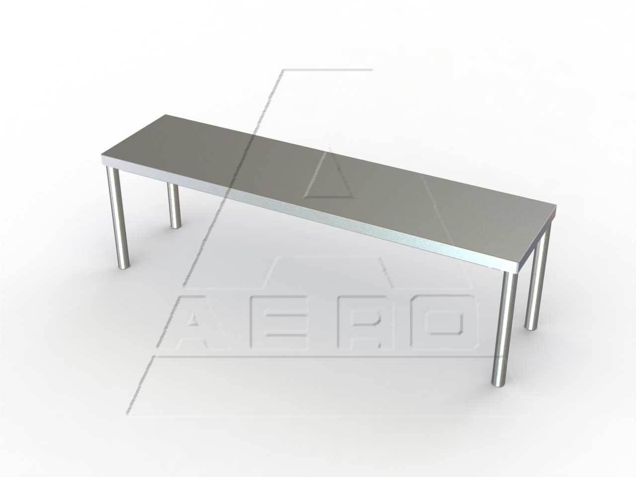 Aero 430 Stainless NSF Table Mounted Overshelf, 12 x 60 x 14 inch.
