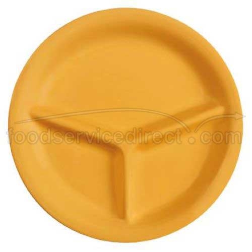Tan GET Enterprises inc Supermel I Melamine 3 Compartment Plate, 9 inch -- 12 per case.