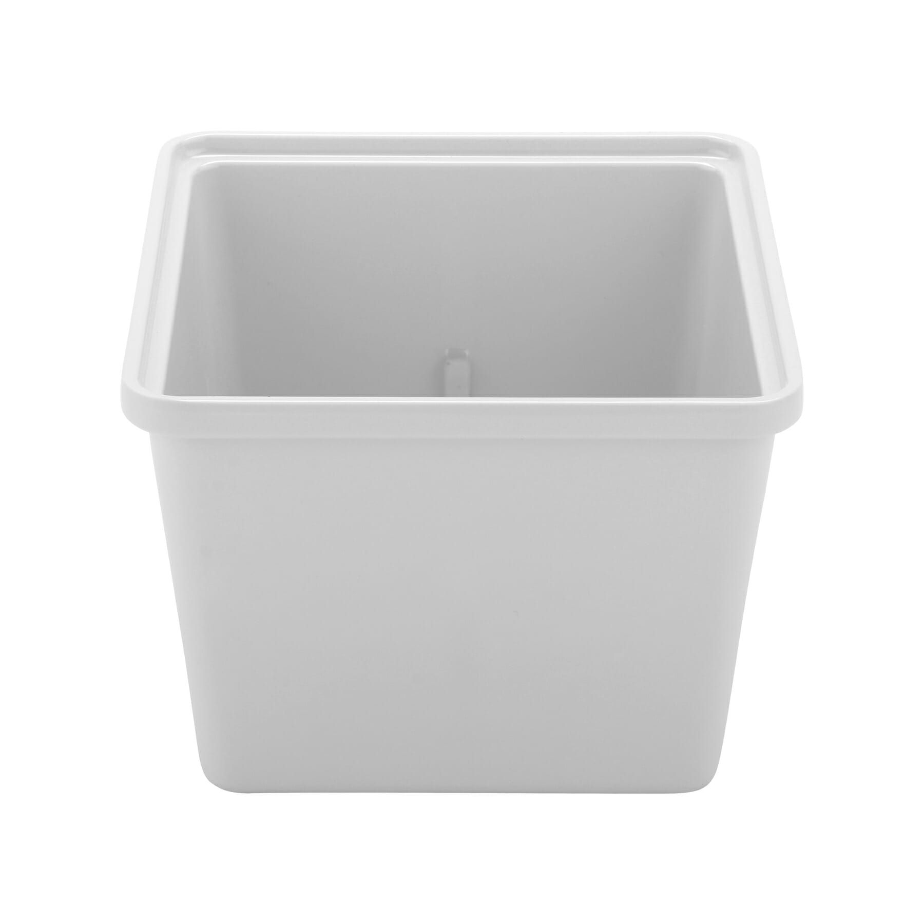 White GET Enterprises inc Melamine Square Salad Crock, 2 Quart -- 6 per case