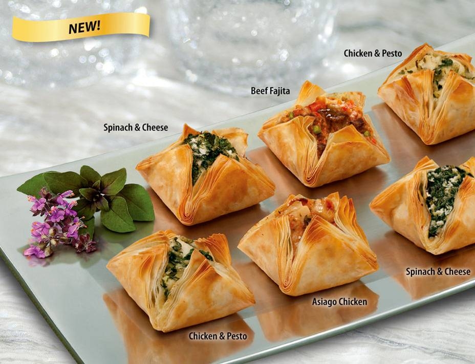 Athens Spinach and Cheese Fillo Blossom Appetizer - 25 per pack -- 4 packs per case.