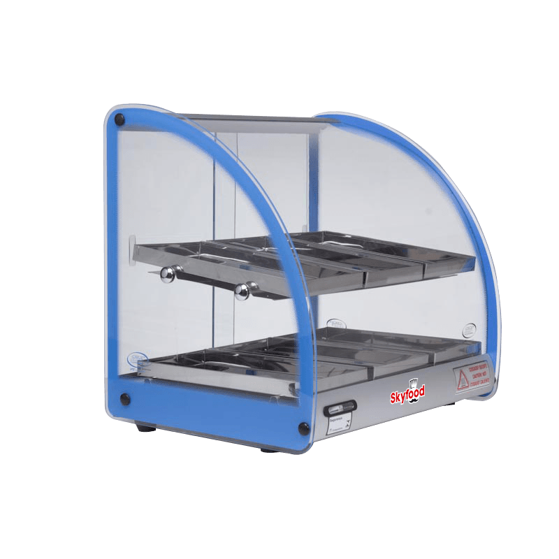 Skyfood Blue 120 Volt Food Warmer Display Case, 18 1/2 inch x 14 3/8 inch x 17 1/2 inch