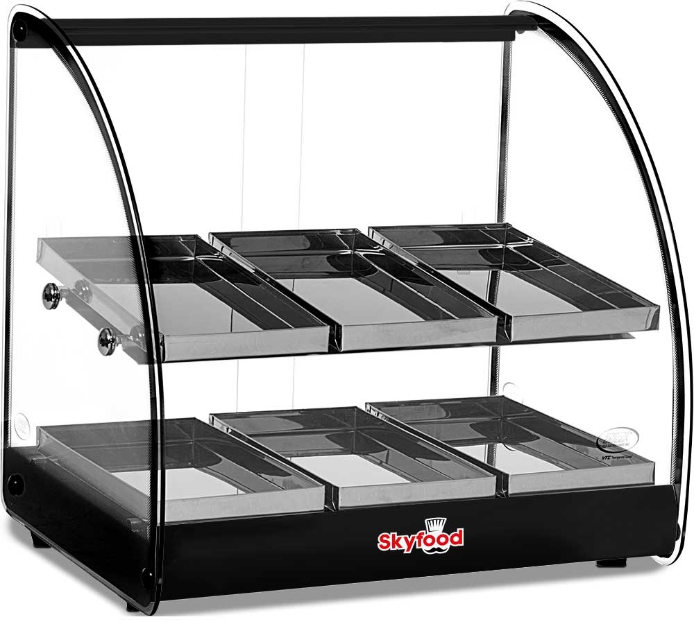 Skyfood Two Shelf 120 Volt Food Warmer Display Case, 18 1/2 inch x 14 3/8 inch x 17 1/2 inch